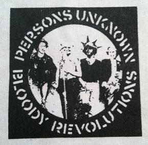 CRASS - Persons Unknown (black on white) - Patch