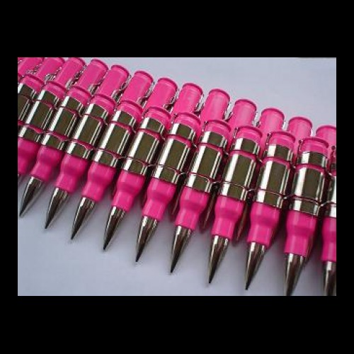 .308 Specialty Hot Pink Bullet Belt With Nickel Tips