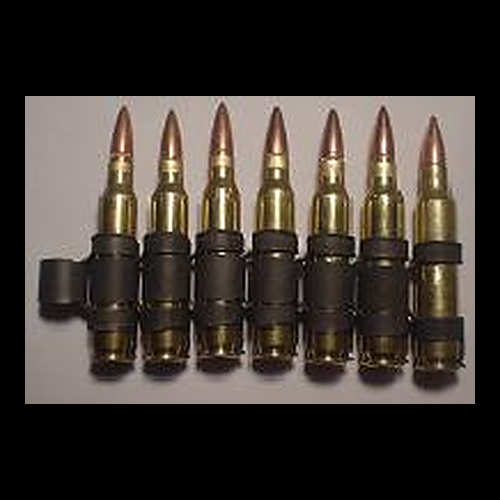 .308 Brass Bullet Belt With Copper Tips Extra Strip of 7