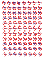 No W sticker sheet