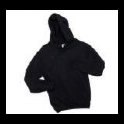 Black Plain Hooded Sweatshirt