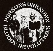 CRASS - Persons Unknown (white on black) - Patch