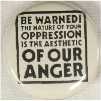 Crass - Be Warned - Button