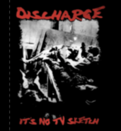 Buy DISCHARGE No TV Sketch Patch | Rare Punk Patches | Crustpunks.com