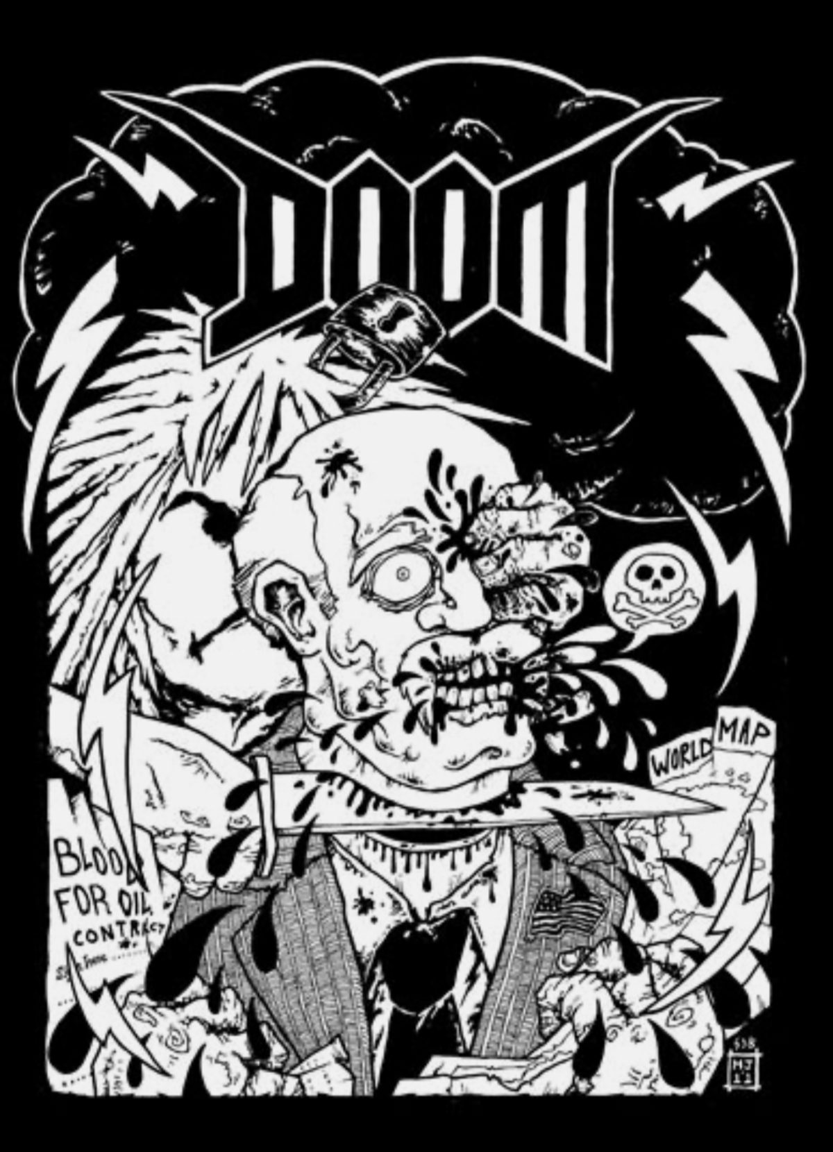 DOOM - Blood For Oil - Back Patch