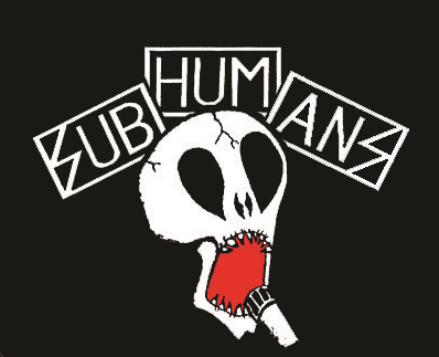 Subhumans - Red Mouth Skull - Button